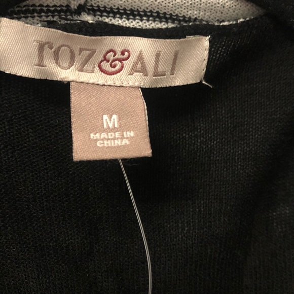 Dress barn ROZ & ALI flyaway Sweater cardigan Sz M - Picture 4 of 11